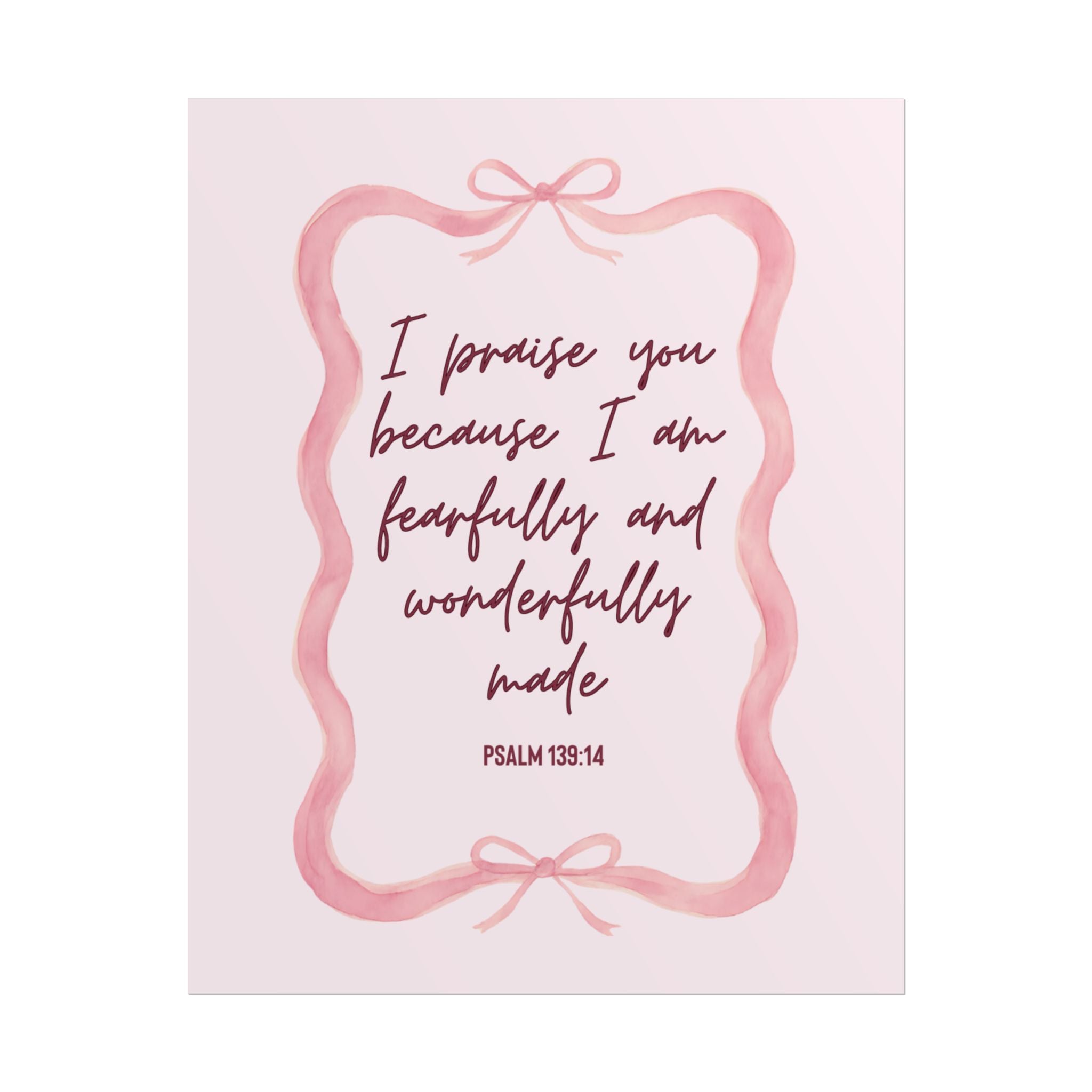 'Fearfully and Wonderfully Made' Wall Art Print
