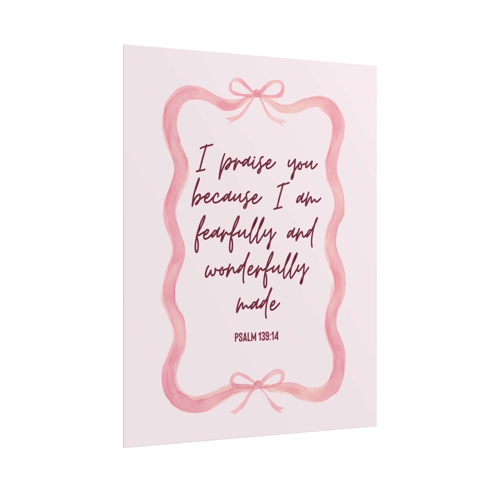 'Fearfully and Wonderfully Made' Wall Art Print