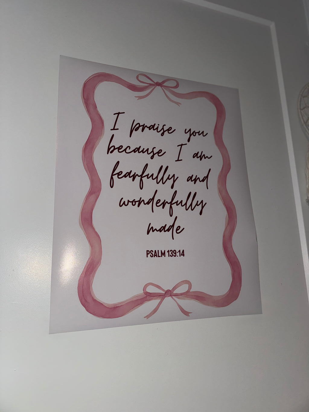 'Fearfully and Wonderfully Made' Wall Art Print