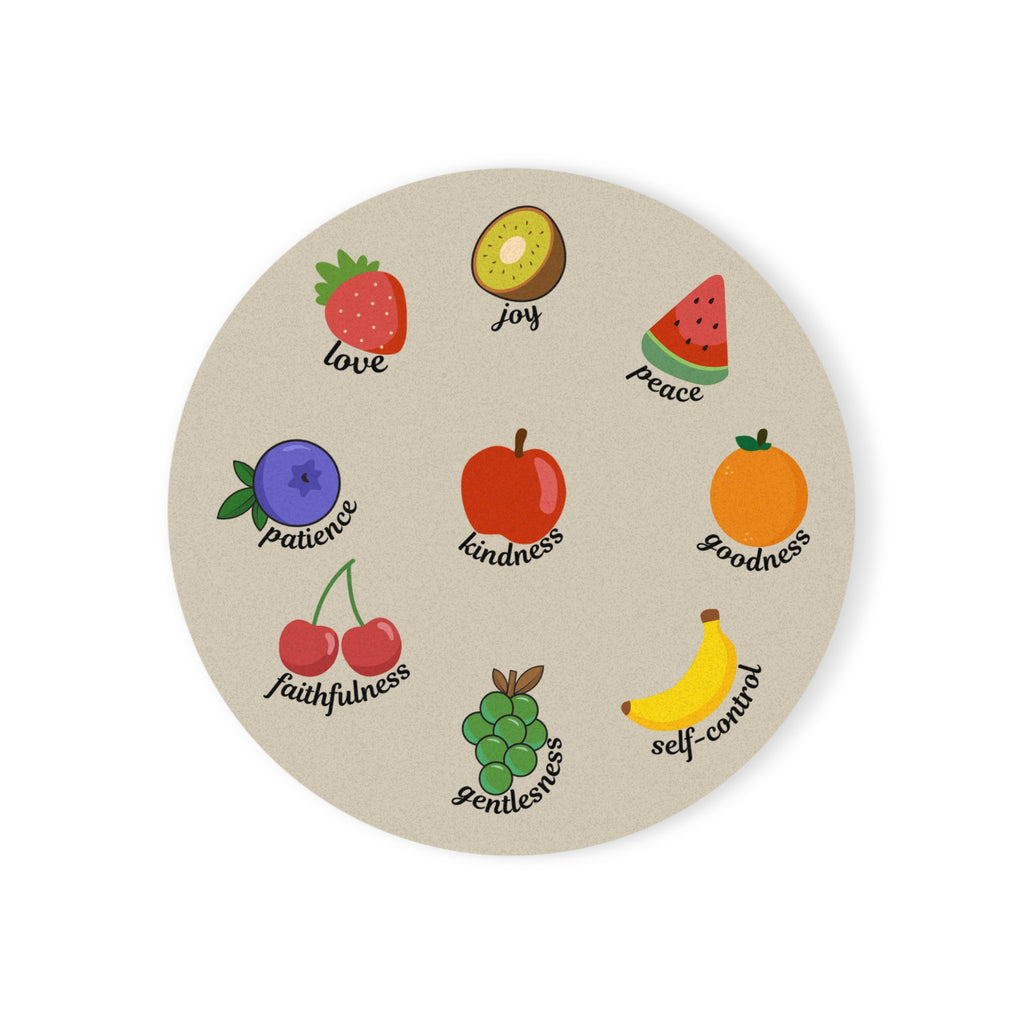 Fruits of the Spirit Cork Back Coaster